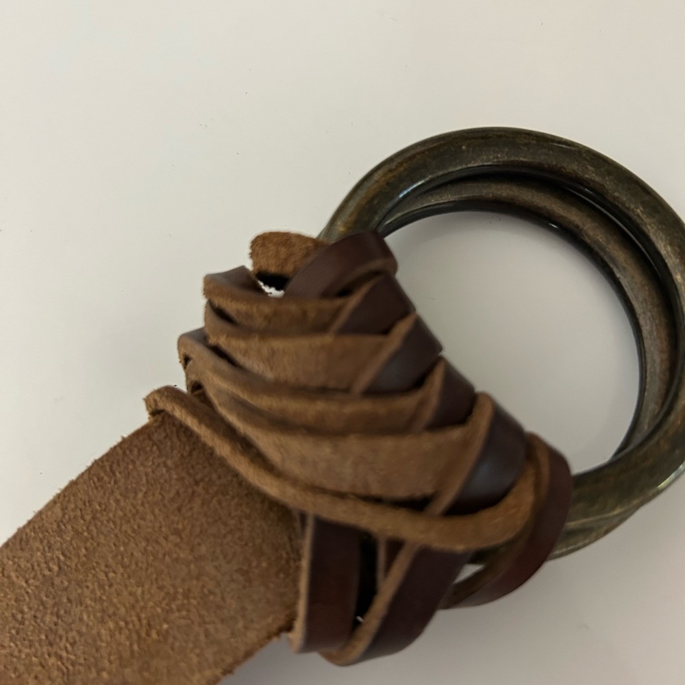 Rare Vintage Hugo Boss Leather Belt • Handmade Italy • Germany Label • Brown 26 - Picture 2 of 11